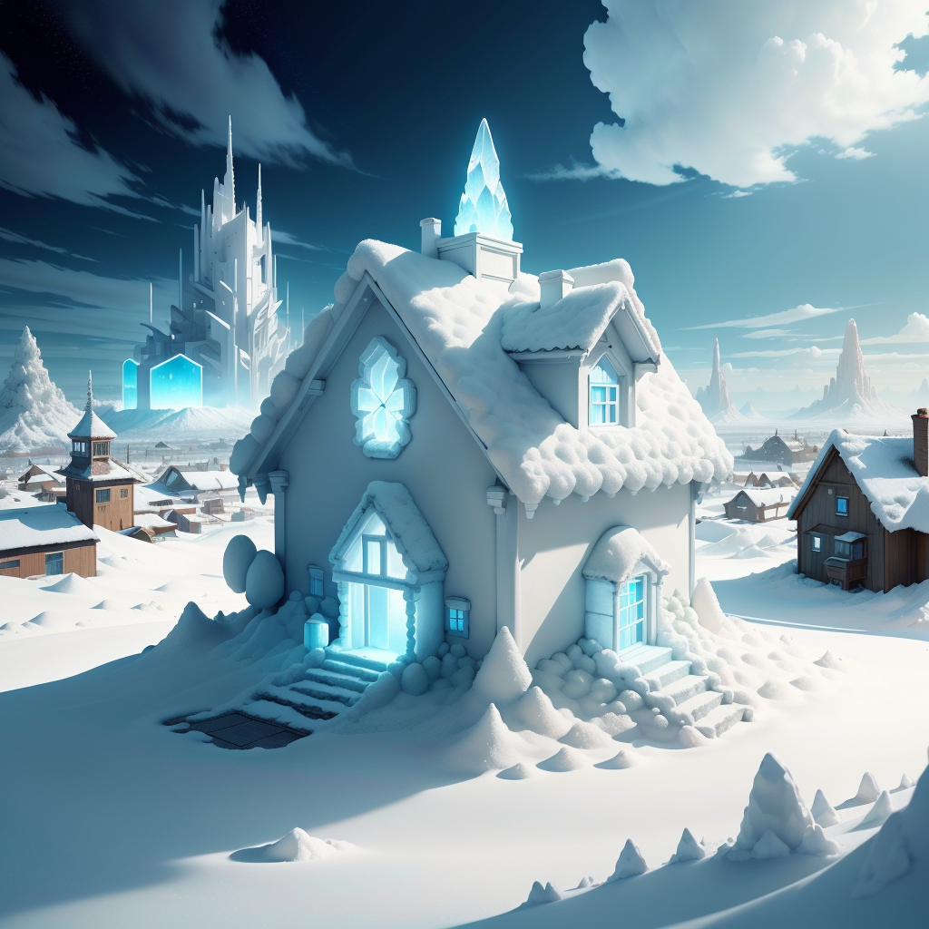 07781-12345-, salttech , scifi, glowing, inner glow, pure ,crystalline, _house on a hill, blue sky, clouds.png